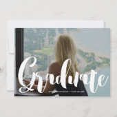 Einladung zur Minimalistischen Foto Graduation Par (Vorderseite)