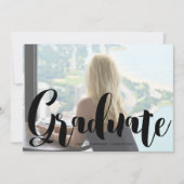 Einladung zur Minimalistischen Foto Graduation Par (Vorderseite)