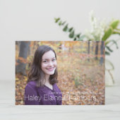 Einladung zur Minimalistischen Foto Graduation Par (Stehend Vorderseite)