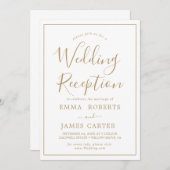 Einladung zur Minimalistischen Goldhochzeit (Vorne/Hinten)