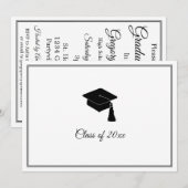Einladung zur Minimalistischen Graduationspartei (Vorne/Hinten)