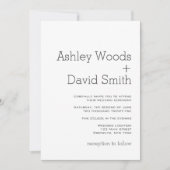 Einladung zur Minimalistischen Grundsatzhochzeit (Vorderseite)