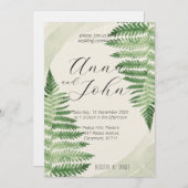 Einladung zur Minimalistischen Grünen Hochzeit (Vorne/Hinten)