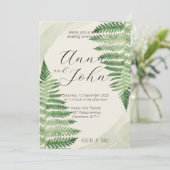 Einladung zur Minimalistischen Grünen Hochzeit (Stehend Vorderseite)