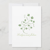 Einladung zur Minimalistischen Grünen Hochzeit (Rückseite)