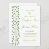 Einladung zur Minimalistischen Grünen Hochzeit (Vorne/Hinten)