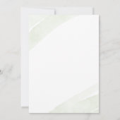 Einladung zur Minimalistischen Grünen Hochzeit (Rückseite)