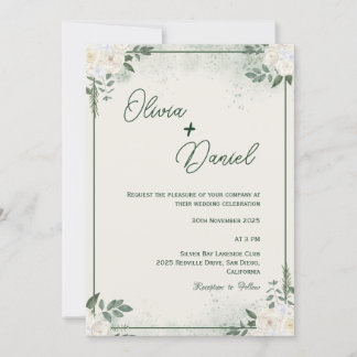 Einladung zur Minimalistischen Hochzeit