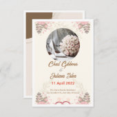 Einladung zur Minimalistischen Hochzeit (Vorne/Hinten)