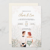 Einladung zur Minimalistischen Hochzeit (Vorne/Hinten)