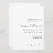 Einladung zur Minimalistischen Hochzeit (Vorne/Hinten)