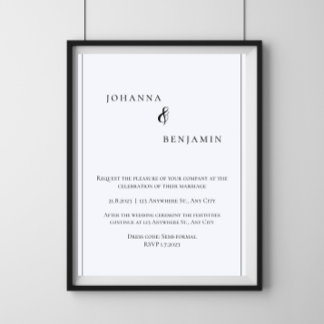 Einladung zur Minimalistischen Hochzeit