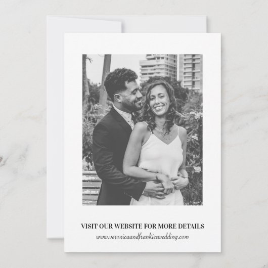 Einladung zur Minimalistischen Hochzeit | Einfache (Rückseite)