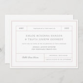 Einladung zur Minimalistischen Hochzeit Einladung (Vorne/Hinten)