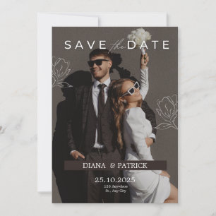 Einladung zur Minimalistischen Hochzeit von Brown 