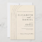 Einladung zur Minimalistischen Hochzeit von Elfenb (Vorderseite)