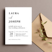 Einladung zur Minimalistischen Hochzeitsfeier