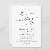 Einladung zur Minimalistischen Hochzeitsfeier (Vorderseite)