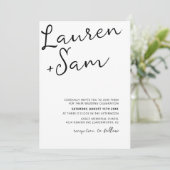 Einladung zur Minimalistischen Kalligrafie (Stehend Vorderseite)