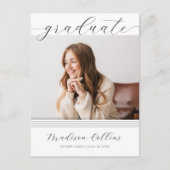 Einladung zur Minimalistischen Lines Graduation Pa Postkarte (Vorderseite)