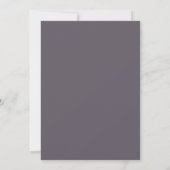 Einladung zur Minimalistischen Monogram Slate Gray (Rückseite)