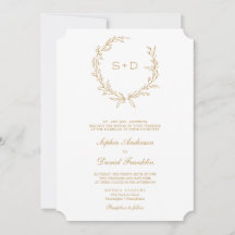 Einladung zur Minimalistischen Monogramm-Hochzeit