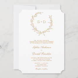 Einladung zur Minimalistischen Monogramm-Hochzeit