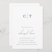 Einladung zur Minimalistischen Monogramm-Probe (Vorne/Hinten)