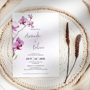 Einladung zur Minimalistischen Orchid-Hochzeit