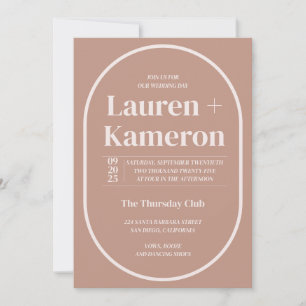 Einladung zur Minimalistischen Oval Frame Hochzeit