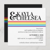 Einladung zur Minimalistischen Rainbow-Hochzeit (Vorne/Hinten)