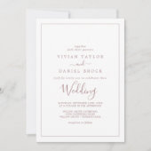 Einladung zur Minimalistischen Rose (Vorderseite)