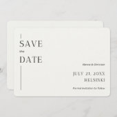 Einladung zur Minimalistischen Save the Date Karte (Vorne/Hinten)