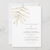 Einladung zur Minimalistischen Tropenhochzeit (Vorderseite)