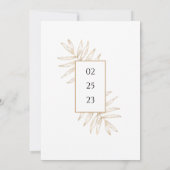 Einladung zur Minimalistischen Tropenhochzeit (Rückseite)