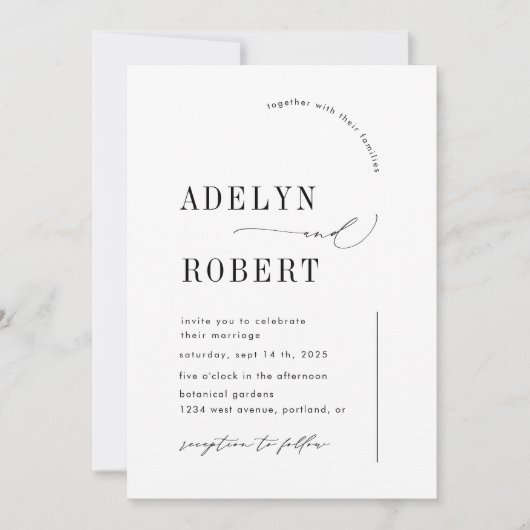 Einladung zur Minimalistischen Typografie (Vorderseite)