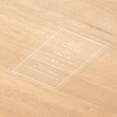 Einladung zur Minimalistischen weißen Akryleihe (Ablage )