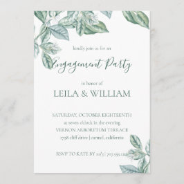 Einladung zur mint botanischen Elegant-Engagement-
