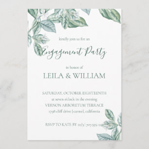 Einladung zur mint botanischen Elegant-Engagement-