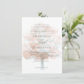 Einladung zur Misty tree-Hochzeit (Stehend Vorderseite)