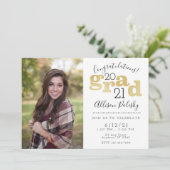 Einladung zur modernen Black Gold Graduate Class 2 (Stehend Vorderseite)