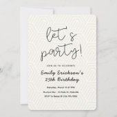 Einladung zur modernen geometrischen Geburtstagspa (Vorderseite)