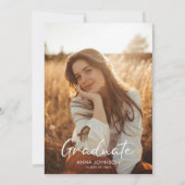 Einladung zur Modernen Partei für die Graduierung (Rückseite)