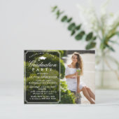 Einladung zur Modernen Partei für die Graduierung Postkarte (Stehend Vorderseite)