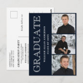 Einladung zur Modernen Partei für die Graduierung  Postkarte (Vorne/Hinten)