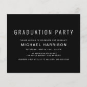 Einladung zur Modernen Schwarzen Foto (Rückseite)