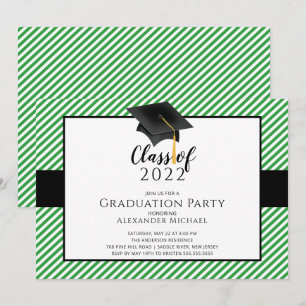 Einladung zur Modernen Stripe Grad Graduation Part