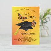 Einladung zur Monarch Butterfly Graduation Party (Stehend Vorderseite)