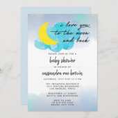 Einladung zur Mond-and-Back-Baby-Dusche (Vorne/Hinten)