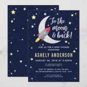 Einladung zur Mond-Baby-Dusche (Vorne/Hinten)